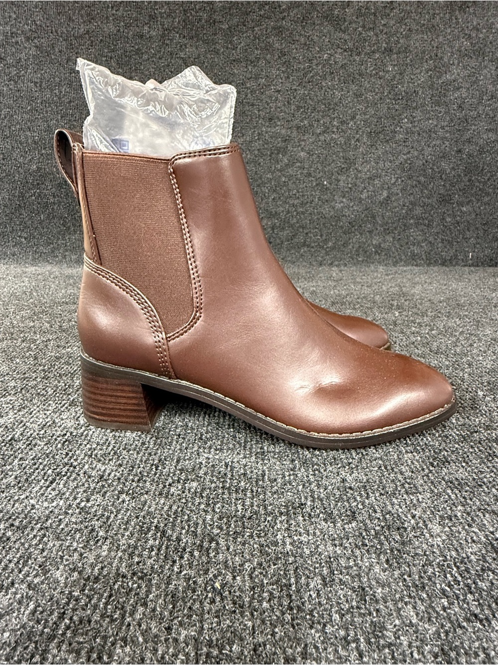 J Crew Women's Brown Chelsea Ankle Boots - Classic Block Heel